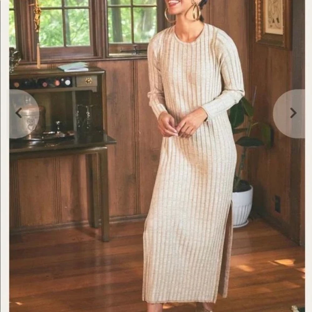 Odells Melissa Ribbed Knit Maxi Dress Size L